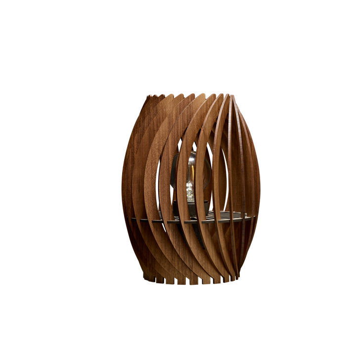 Lampe aus Holz Nussbaum 