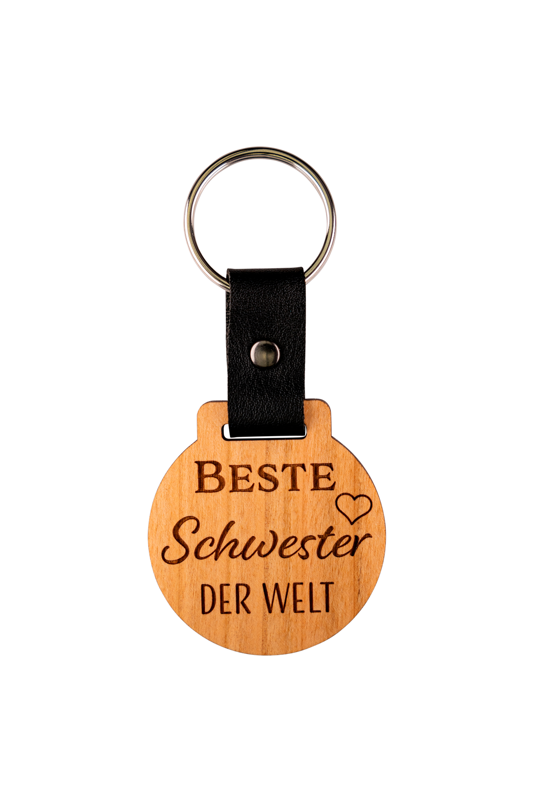 Beste Schwester der Welt Schlüsselanhänger Kirschholz Maschd