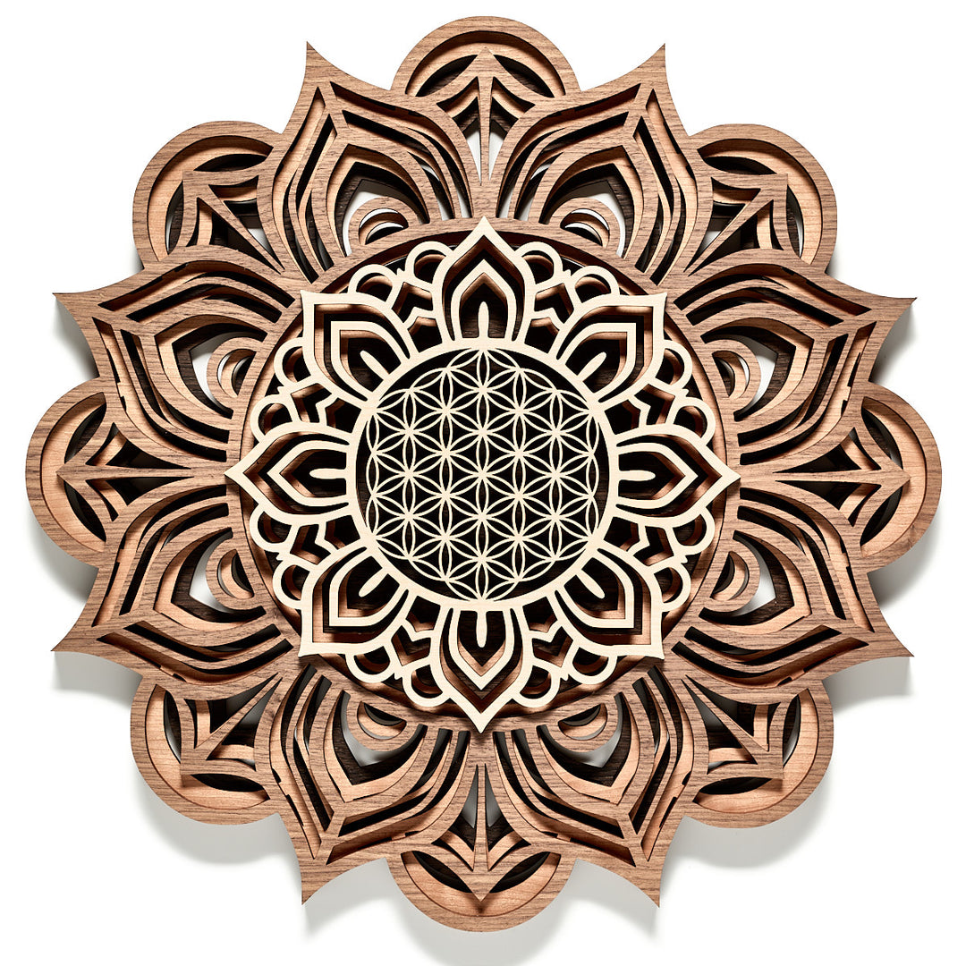 Blume des Lebens Mehrschichtiges Wandbild