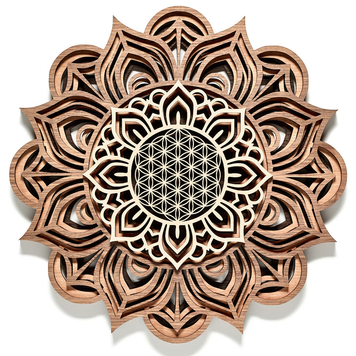 Blume des Lebens Mehrschichtiges Wandbild