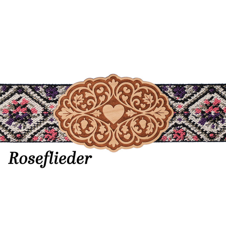 Dirndlschließe mit floral gemustertem Band