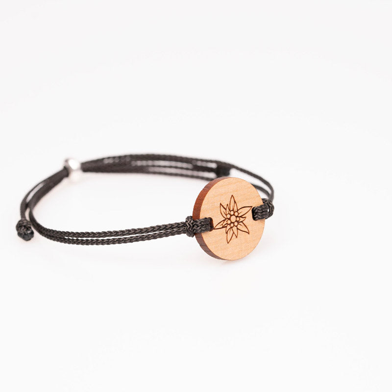 Holzschmuck Edelweiss Armband Kirschholz