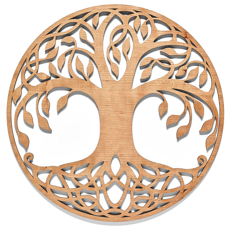Wandbild Baum des lebens aus Kirschholz