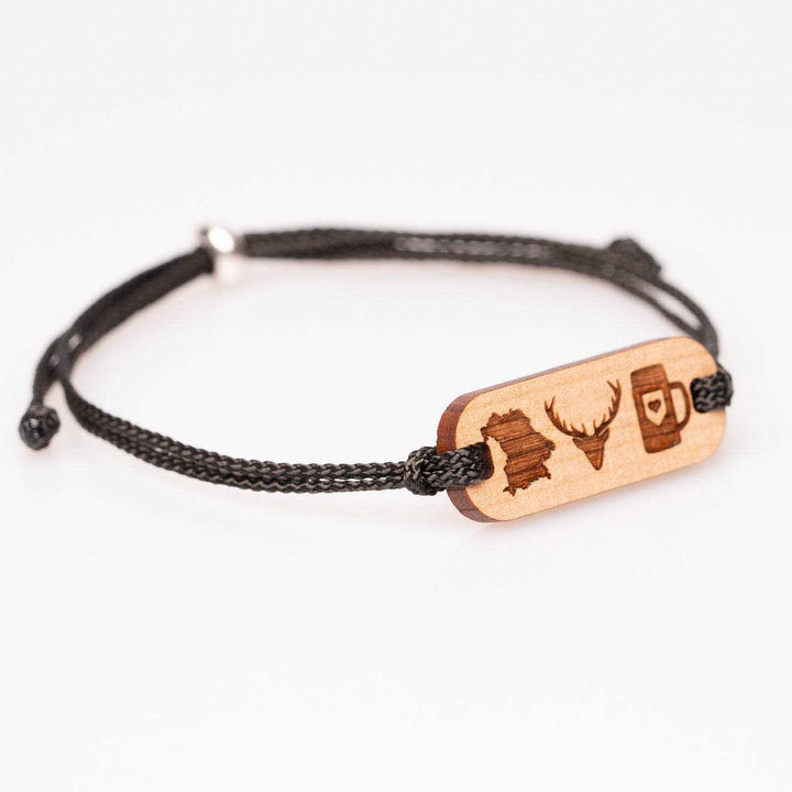 Personalisiertes Armband mit Bayern Motiven aus Holz