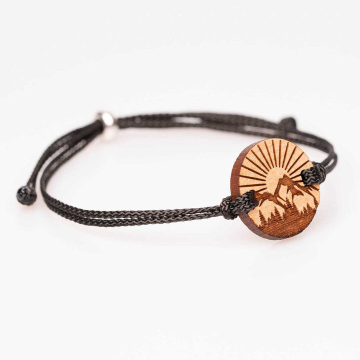 Holzschmuck armband mit Berg Motiv, Personalisiertes Geschenk