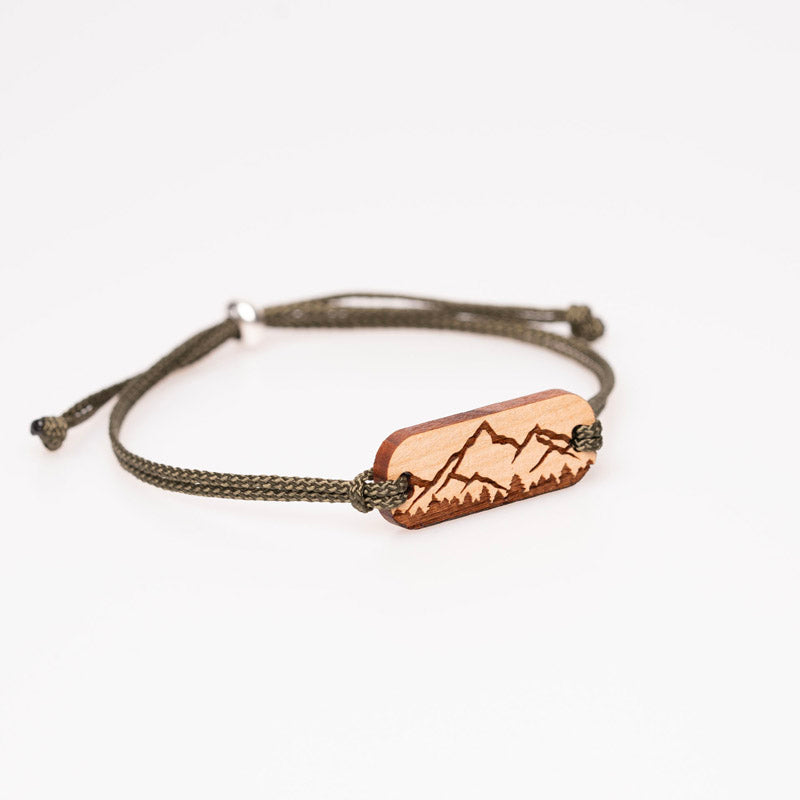 Berg Silhouette Armband aus Holz