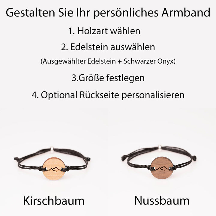 Armband Berge mit Edelsteinen