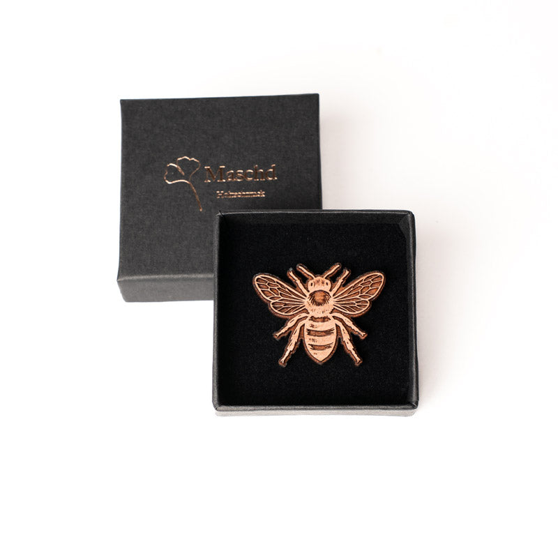 Bienen Anstecker  in der Verpackungsschachtel