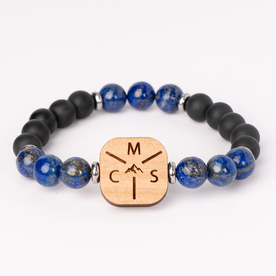 Initialen Berge Armband mit Edelsteinen