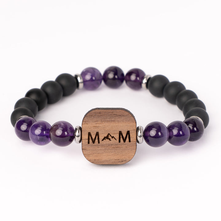 Initialen Berge Armband mit Edelsteinen