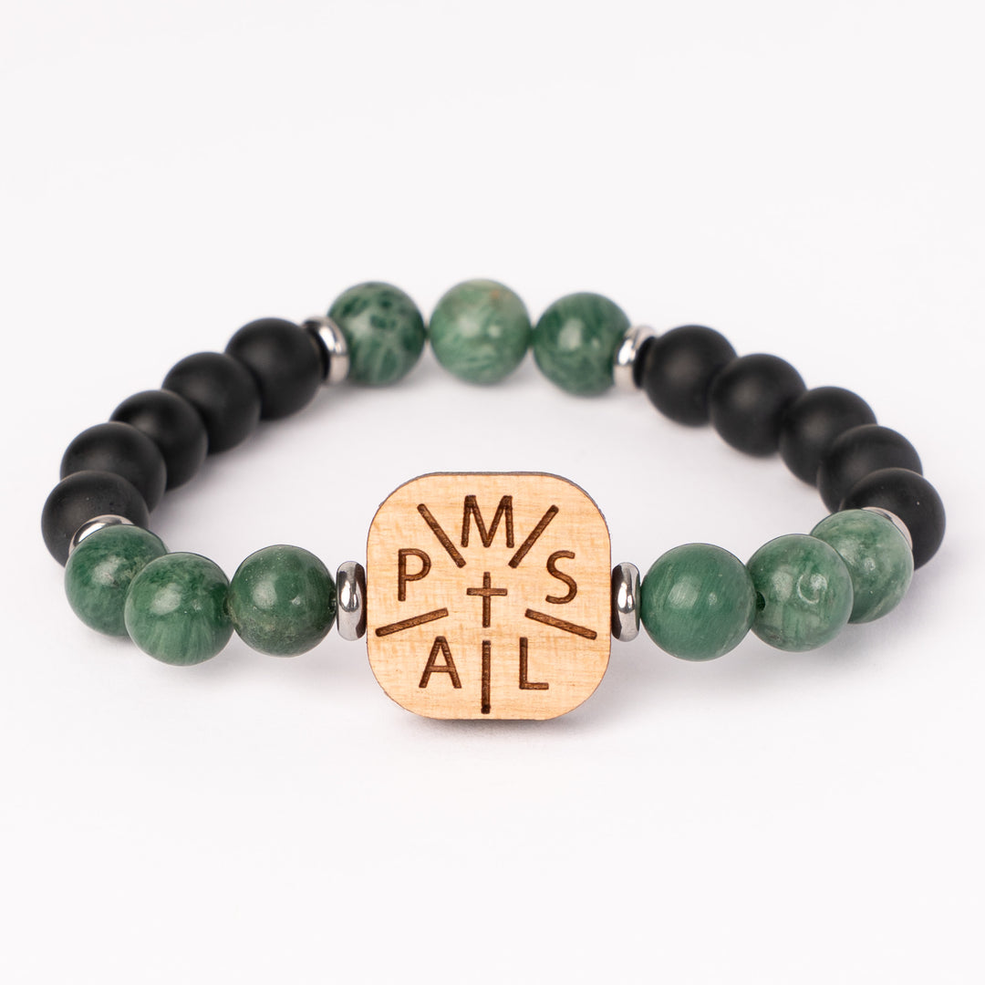 Initialen Kreuz Armband mit Edelsteinen