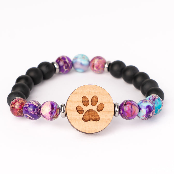 Armband Pfote mit Edelsteinen