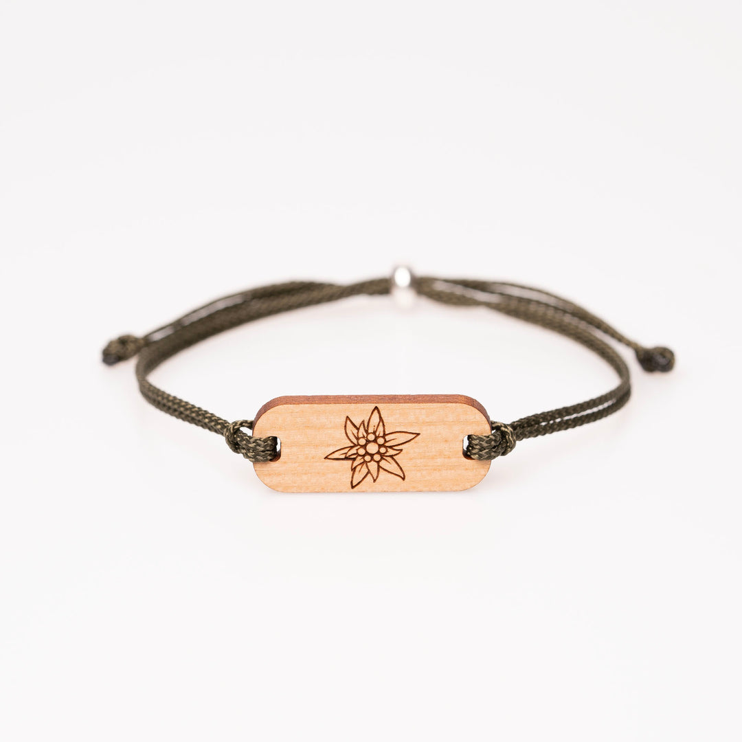 Edelweiss längliches Armband Kirsch