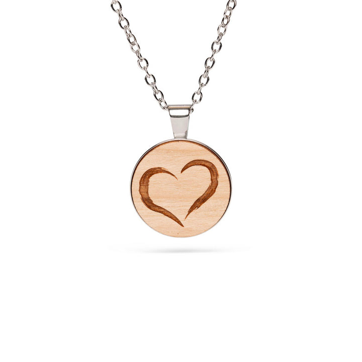Herz Halskette Holzschmuck 