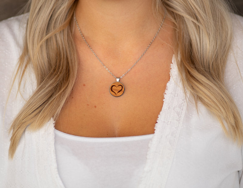 Herz Halskette Holzschmuck