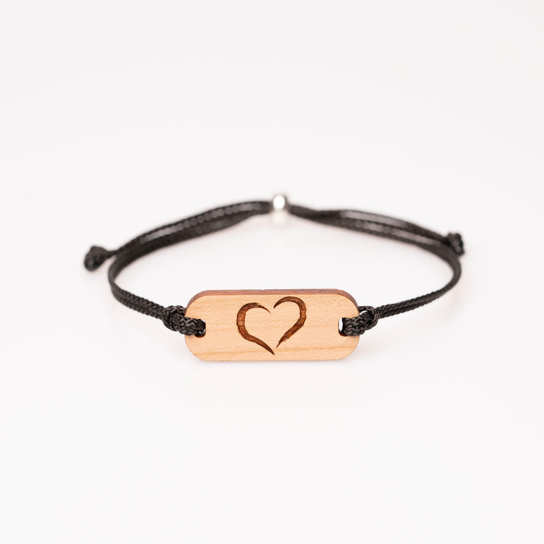 Herz längliches Armband Kirsch