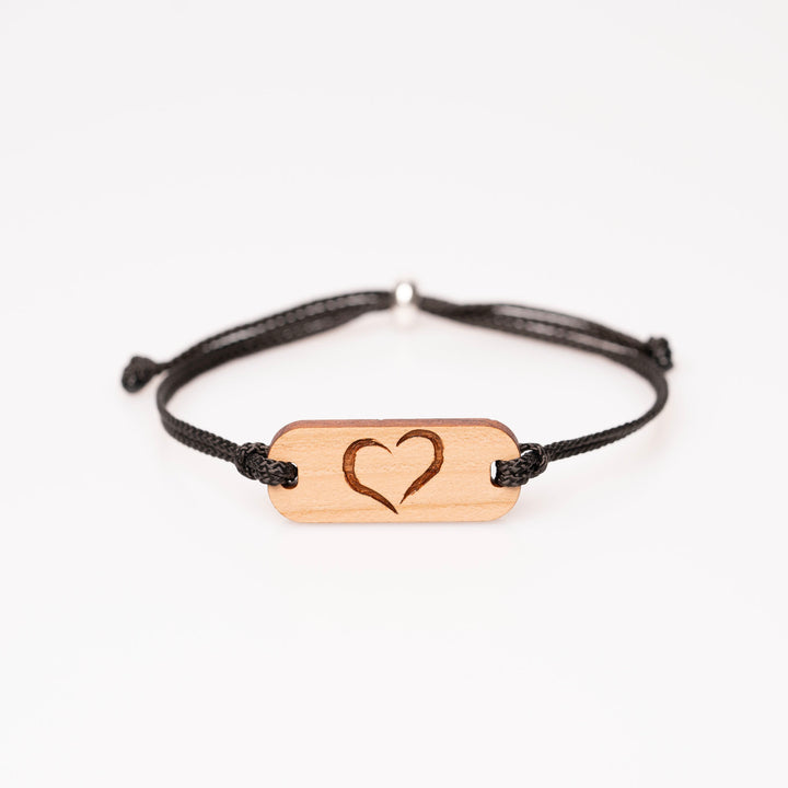 Herz längliches Armband Kirsch