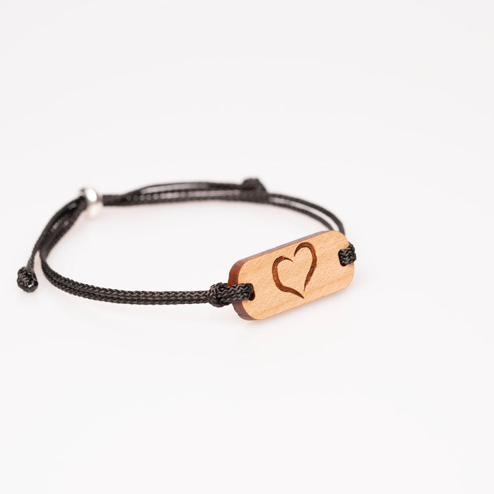 Herz längliches Armband Kirsch