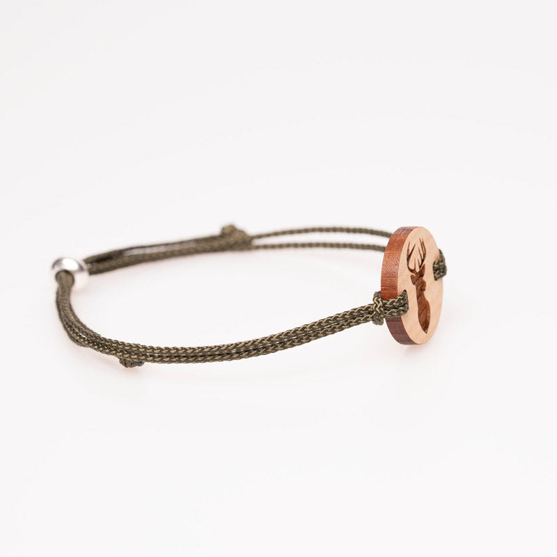 Holzschmuck Armband mit Hirschmotiv 