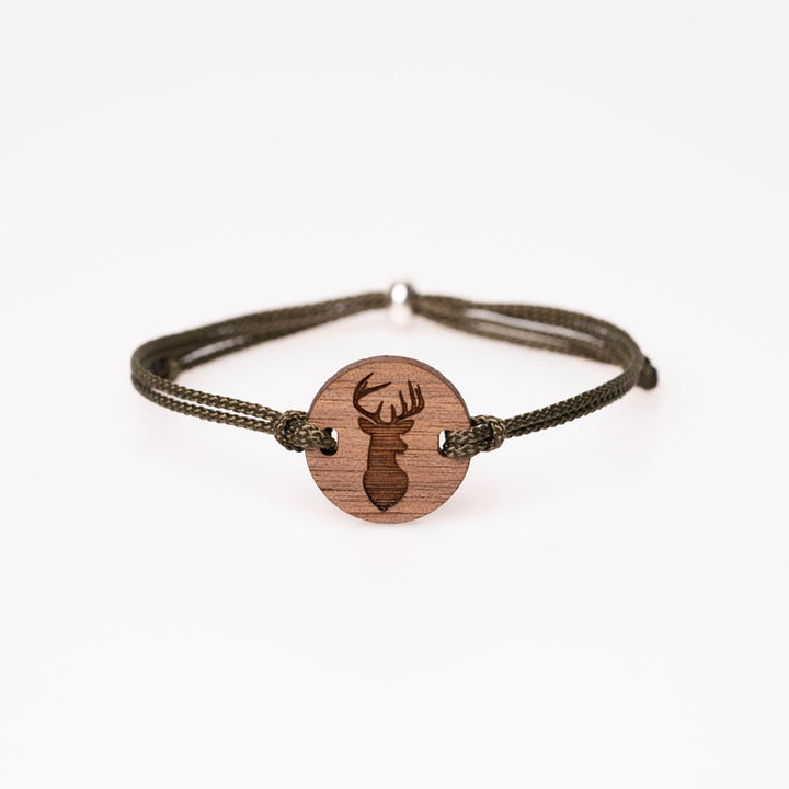 Holzschmuck Armband Hirsch Motiv 