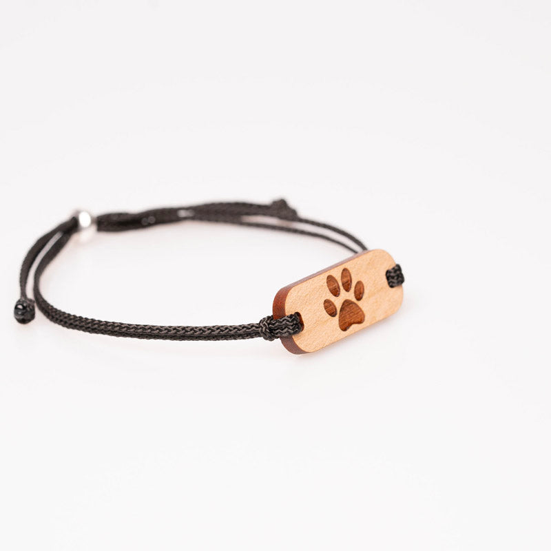 Holzschmuck Armband Pfoten Motiv 