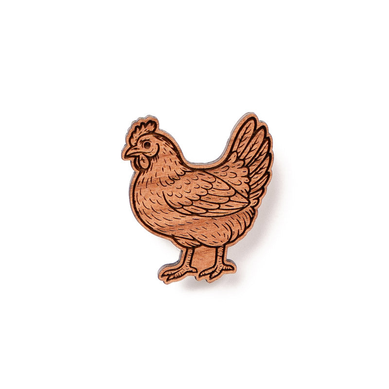 Huhn Trachtenanstecker aus Holz