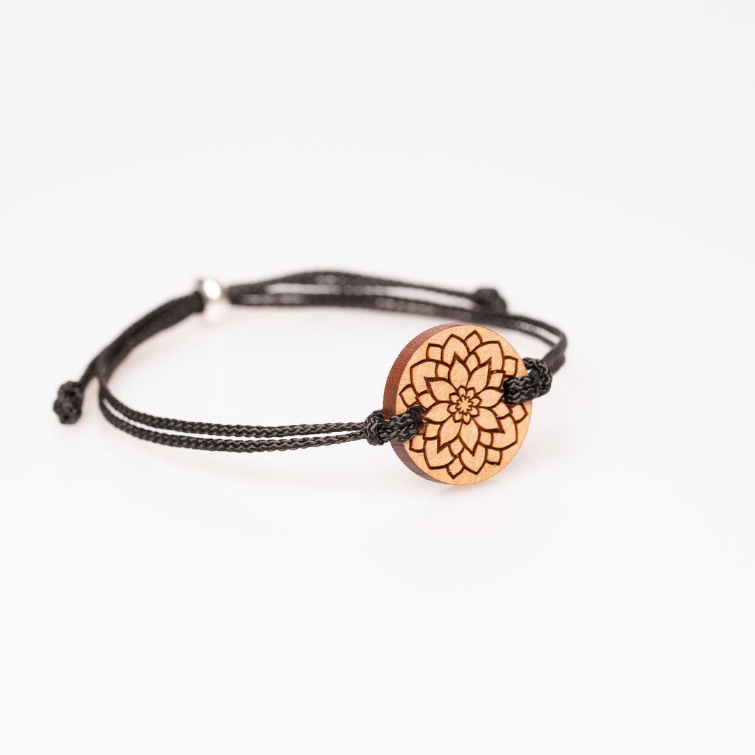 Mandala Blume Armband Kirsch