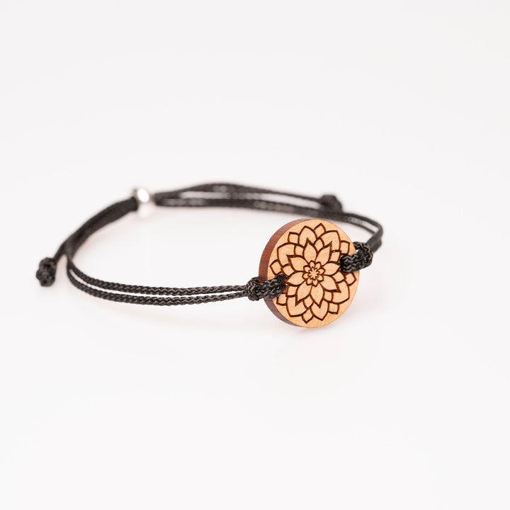 Mandala Blume Armband Kirsch