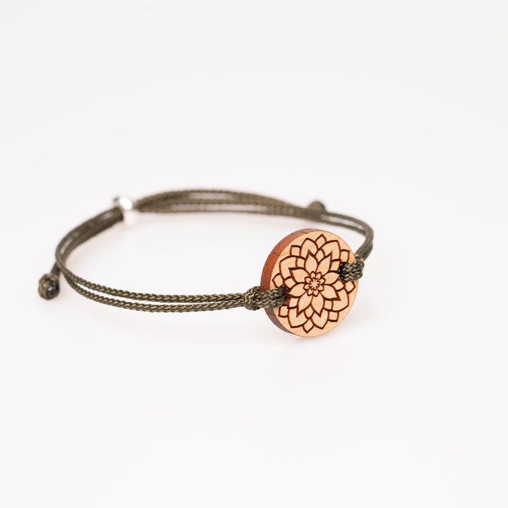 Mandala Blume Armband Kirsch