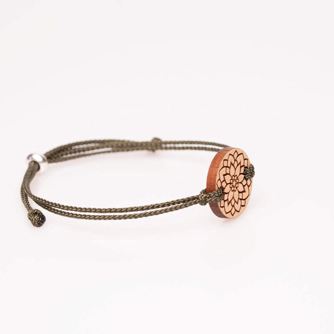 Mandala Blume Armband Kirsch