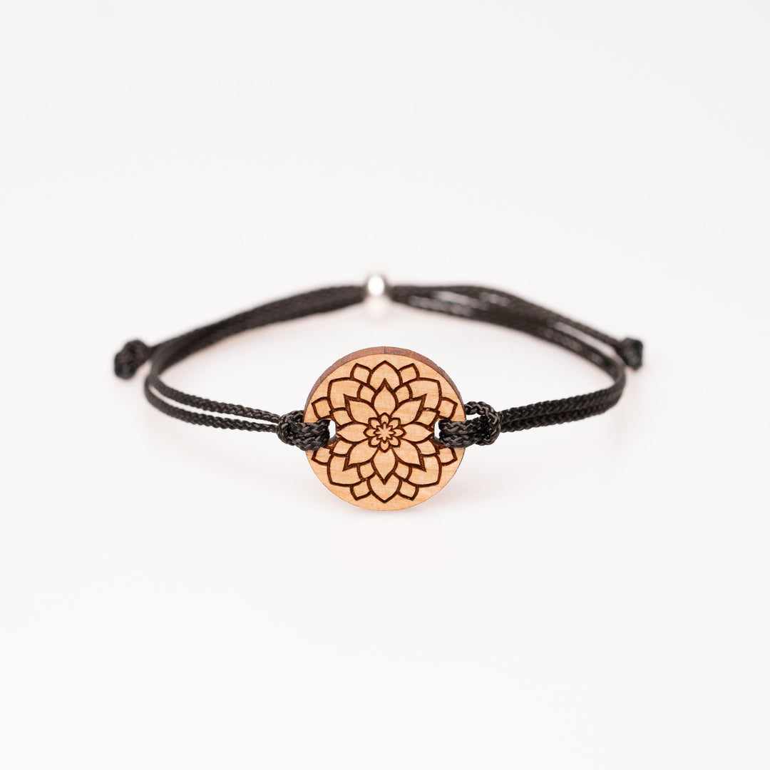 Mandala Blume Armband Kirsch