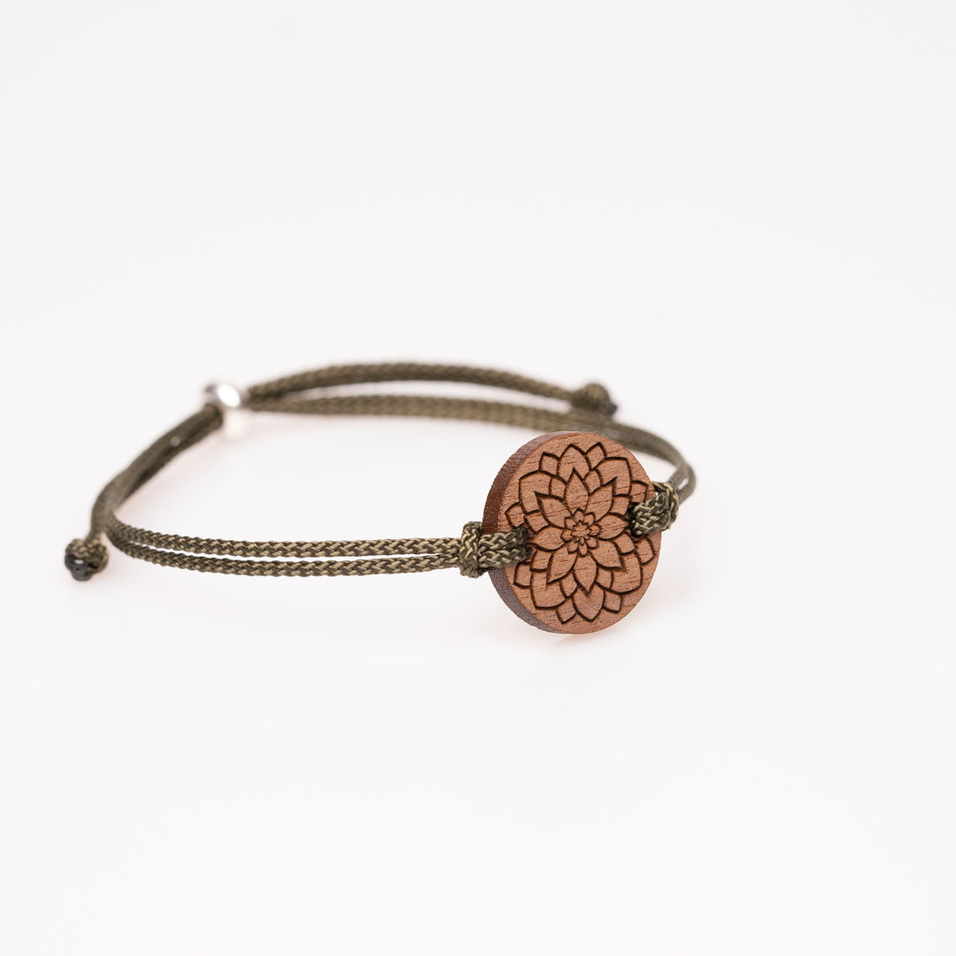 Mandala Blume Armband Nussbaum