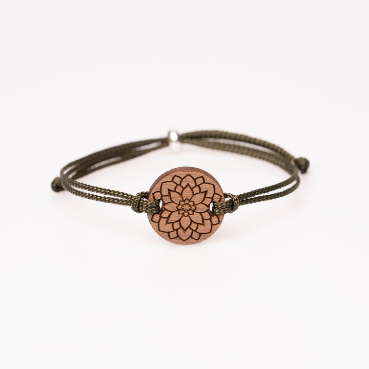 Mandala Blume Armband Nussbaum