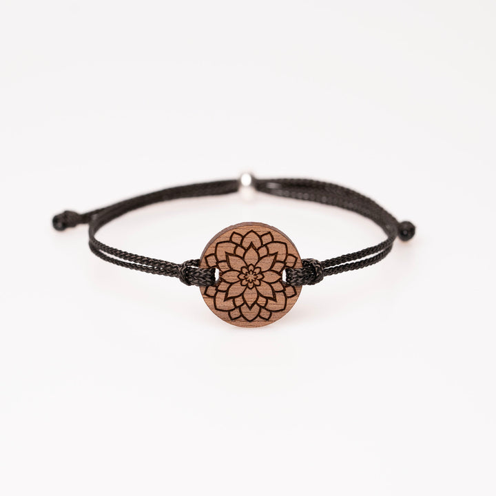 Mandala Blume Armband Nussbaum