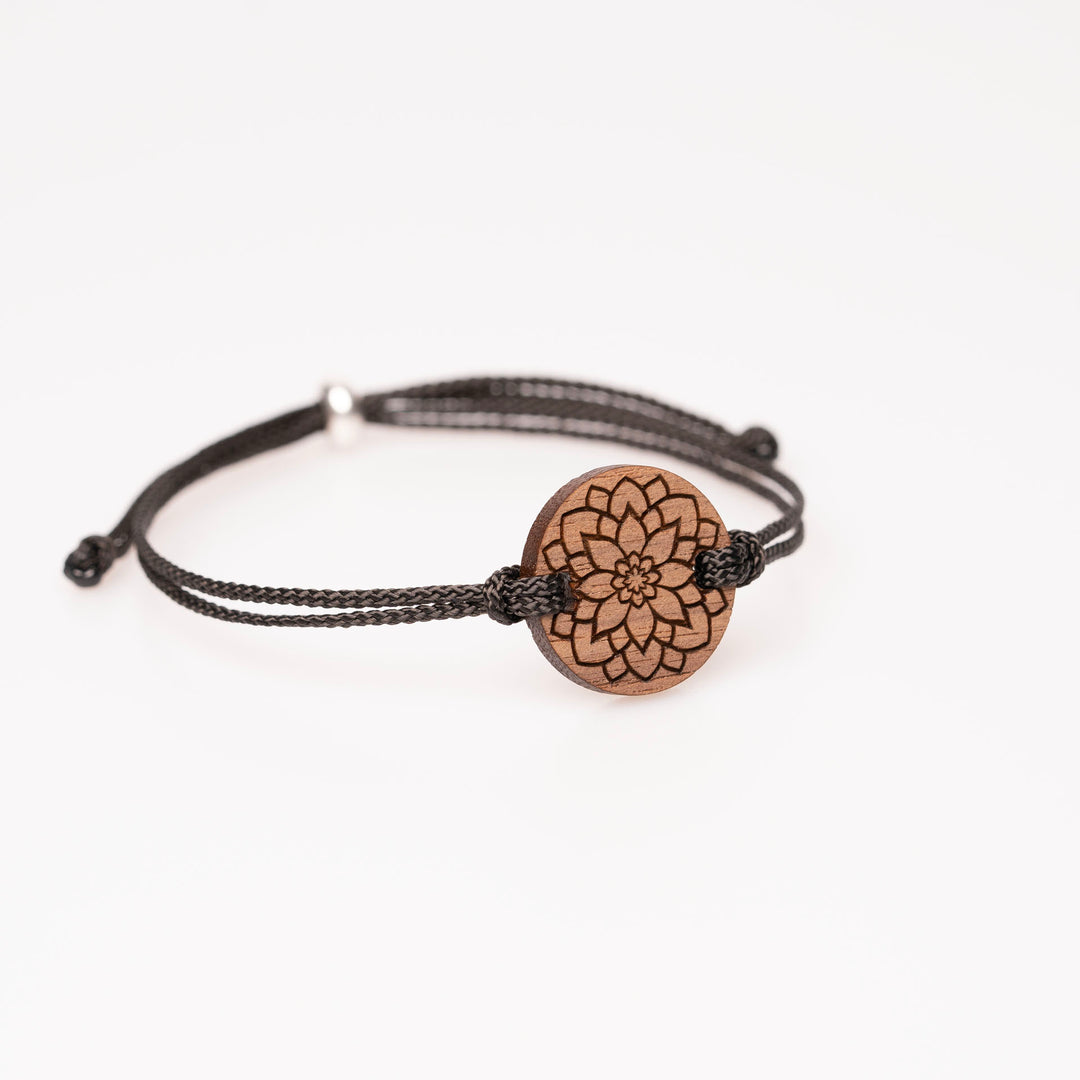 Mandala Blume Armband Nussbaum