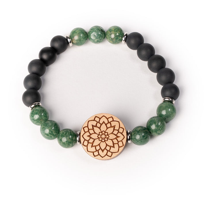 Armband Mandala Blume mit Edelsteinen
