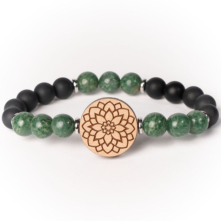 Armband Mandala Blume mit Edelsteinen