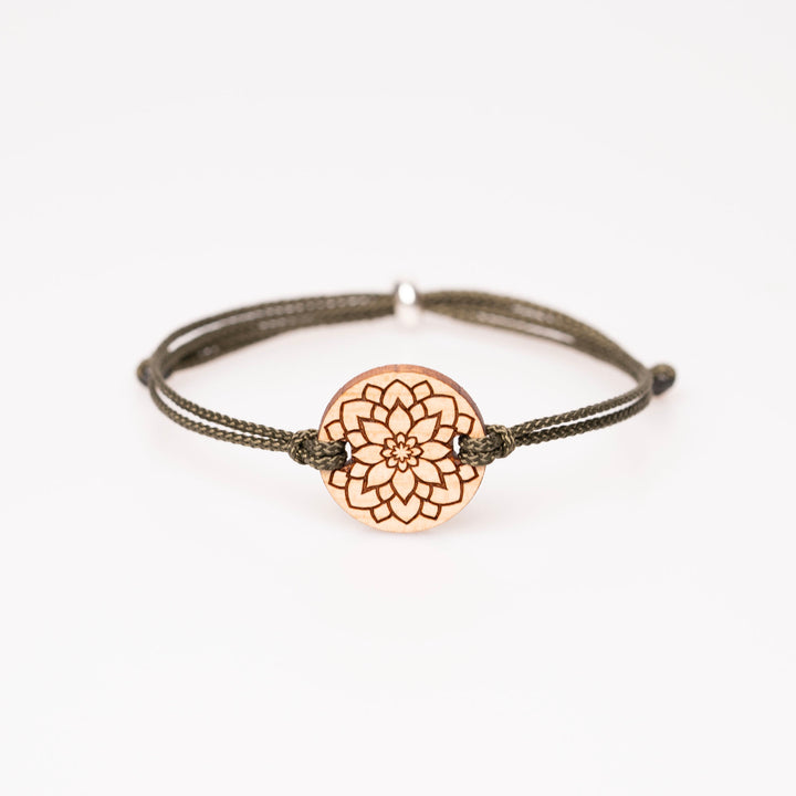 Mandala Blume Armband Kirsch