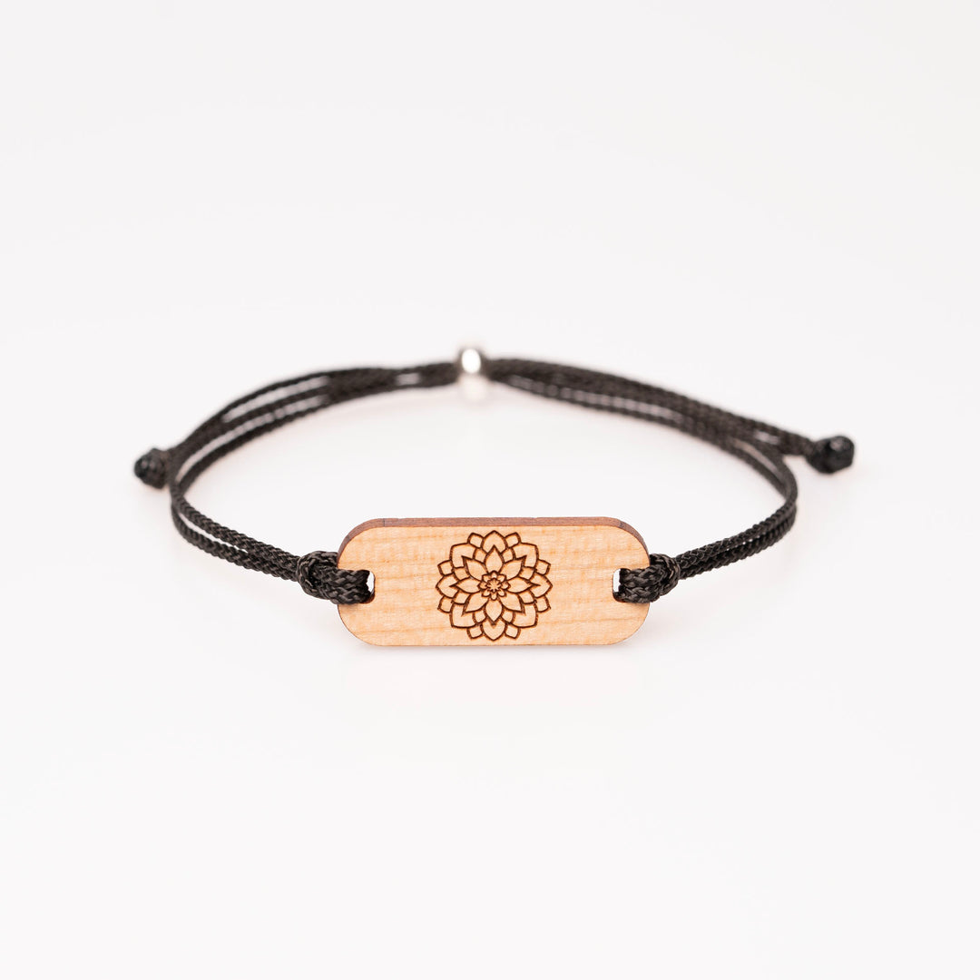 Mandala Blume längliches Armband Kirsche