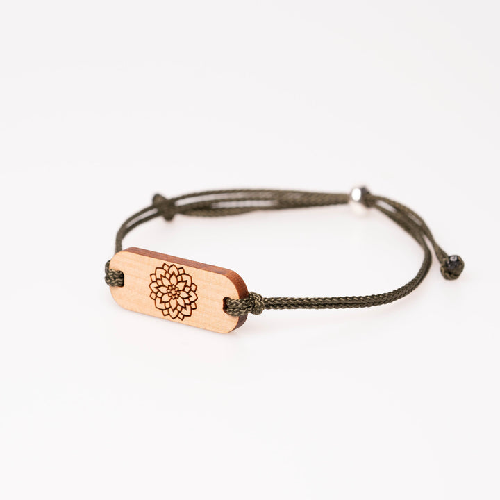 Mandala Blume längliches Armband Kirsche