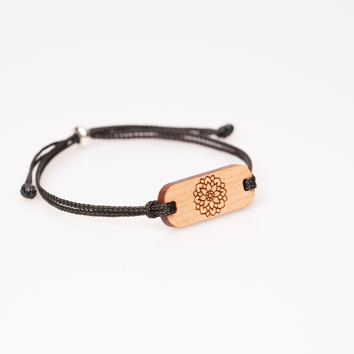 Mandala Blume längliches Armband Kirsche