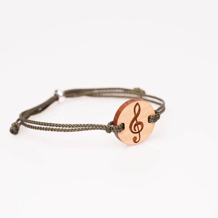 Holzschmuck Notenschlüssel Armband 