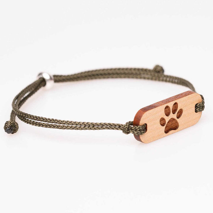 Pfoten Armband aus Kirschholz 