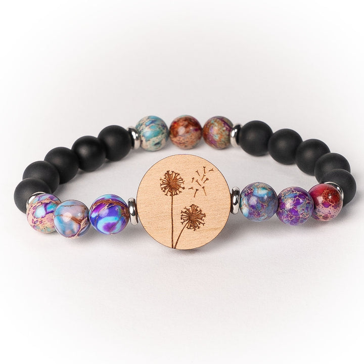 Armband Pusteblume mit Edelsteinen
