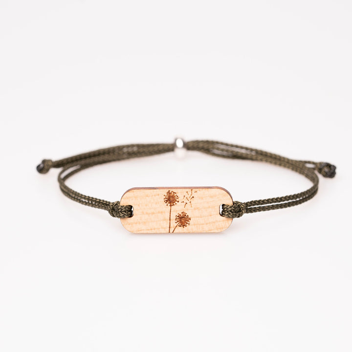 Pusteblume längliches Armband Kirsch