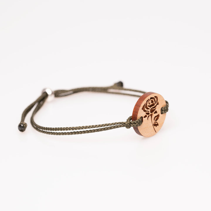 Rose Armband Kirschholz