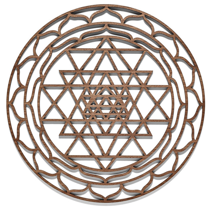 Sri Yantra Nussbaum Wandbild