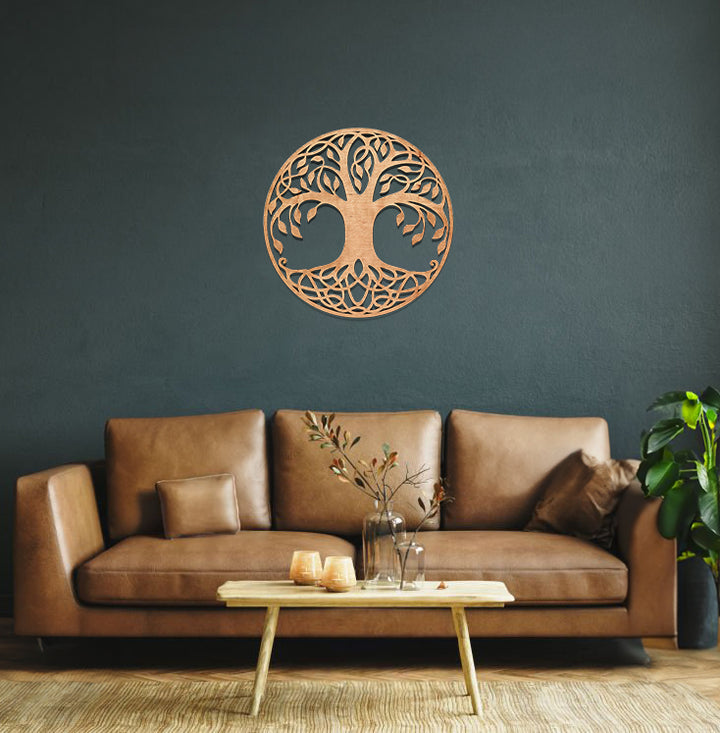 Baum des Lebens Wandbild aus Kirschholz wohnzimmer