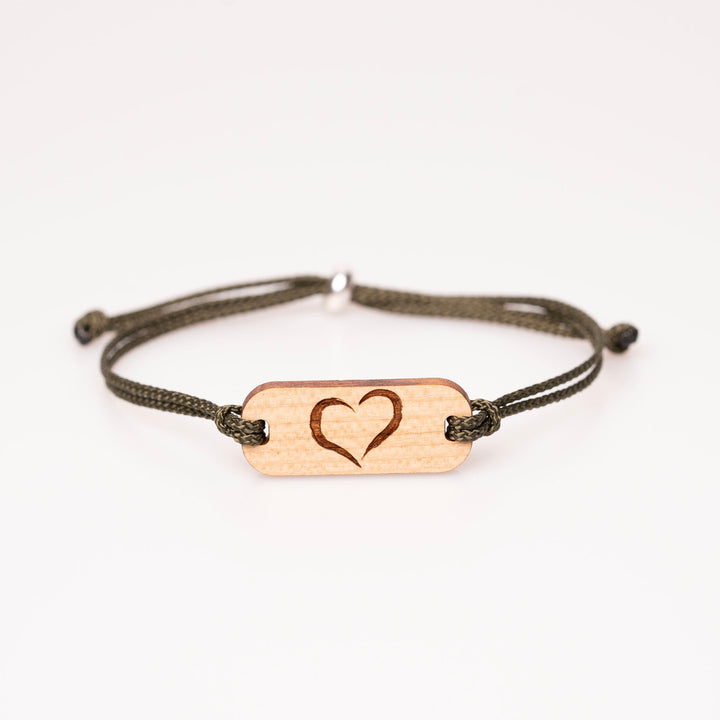 Herz längliches Armband Kirsch