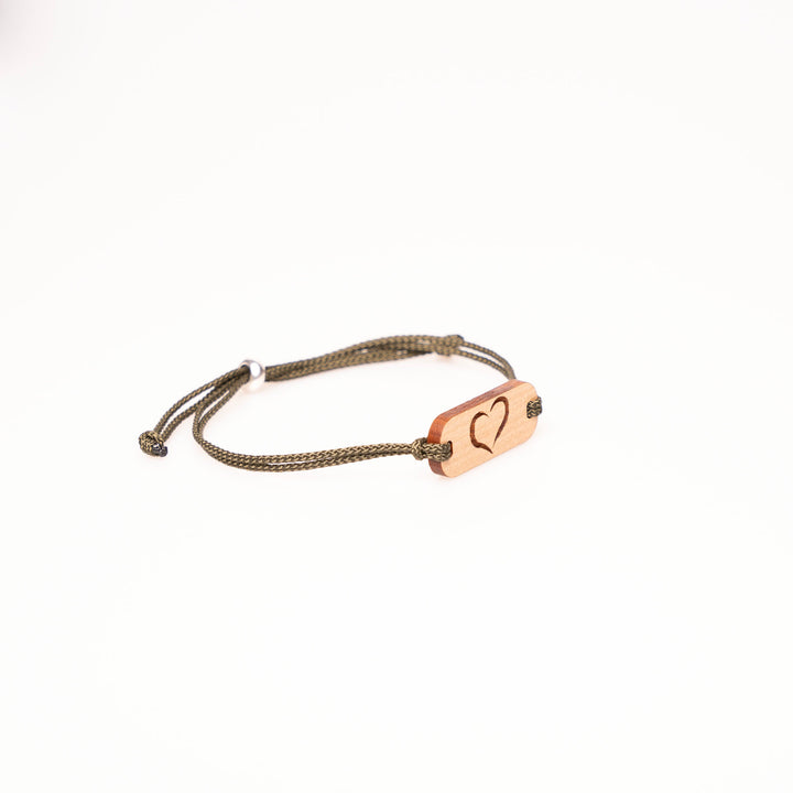 Herz längliches Armband Kirsch